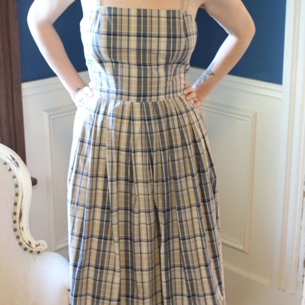 Brooks Brothers Plaid Fit & Flare Sundress